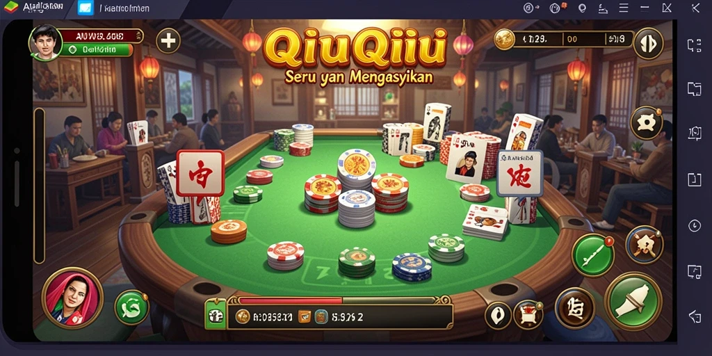 Tampilan menarik dari gameplay QiuQiu di AW8.