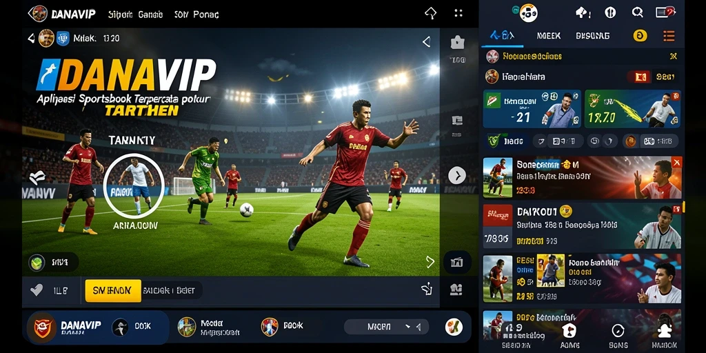 Tampilan gameplay DANAVIP dengan berbagai pilihan taruhan olahraga.