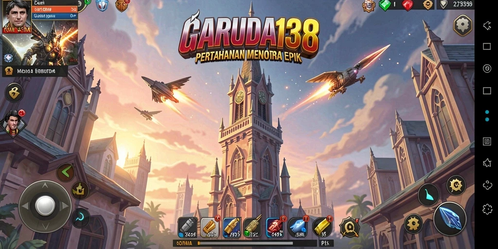 Screenshot GARUDA138 menampilkan aksi seru dalam permainan Tower Defense.