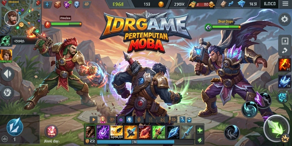 Screenshot gameplay IDRGAME dengan aksi pertempuran yang mendebarkan.