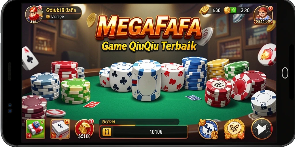 Screenshot game MEGAFAFA menampilkan aksi seru permainan QiuQiu.