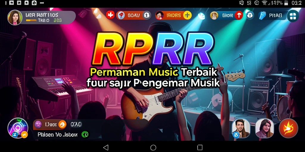 Tampilan gameplay RPRR yang menarik dan interaktif dalam bermain musik.