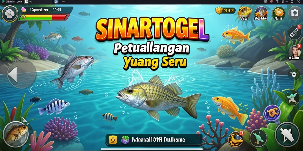 Gameplay SINARTOGEL menampilkan keseruan memancing dengan berbagai jenis ikan.