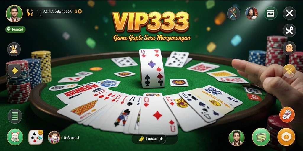 Tangkapan layar menunjukkan gameplay seru Gaple di VIP333.